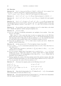 2.2. Exercises Exercise 10. &mdash; Let J = (xy, yz, yz) in k[x, y, z]. Find V