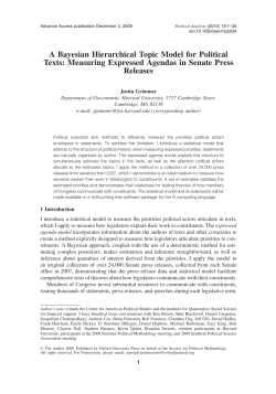 Measuring Expressed Agendas in Senate Press Releases