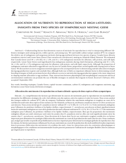 allocation of nutrients to reproduction at high