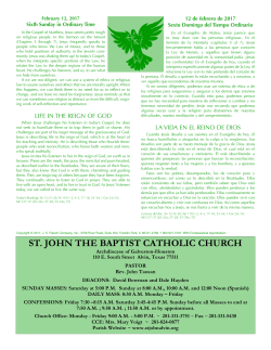 February 12, 2017 - St. John the Baptist Catholic Church | Alvin, TX