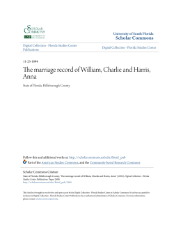 The marriage record of William, Charlie and Harris, Anna