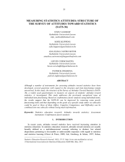Structure of the Survey of Attitudes Toward Statistics (SATS-36)