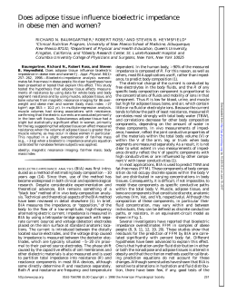 Does adipose tissue influence bioelectric impedance in obese men