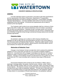 CONCRETE SIDEWALK SPECIFICATIONS