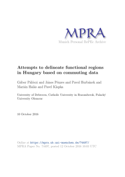 Attempts to delineate functional regions in Hungary based on