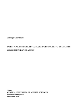 political instability a major obstacle to economic growth in
