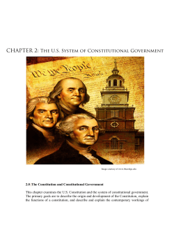 CHAPTER 2: The U.S. System of Constitutional Government
