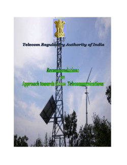 - Telecom Regulatory Authority of India