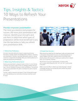10 Ways to Refresh Your Presentations