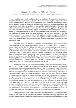 Chapter 4: Two Cheers for Affirmative Action
