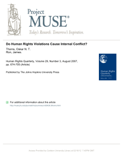 Do Human Rights Violations Cause Internal Conflict?