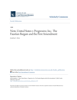 Note, United States v. Progressive, Inc.: The Faustian Bargain and