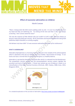 Effect of excessive adrenaline on children