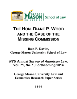 the hon. diane p. wood and the case of the missing