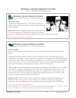 Growing a Nation: Seeds of Change