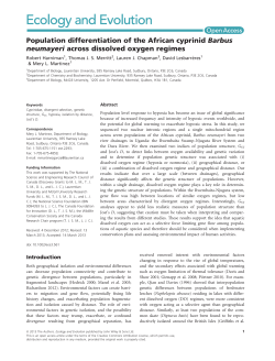 Population differentiation of the African cyprinid Barbus neumayeri