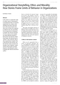 How Stories Frame Limits of Behavior in Organizations