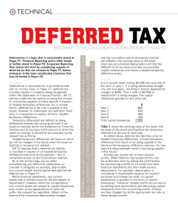 deferred tax - ACCA Global