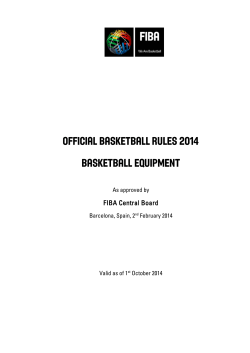 Official Basketball Rules 2014 Basketball Equipment
