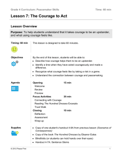 to Grade 4 Peacemaker Skills: Lesson 7.