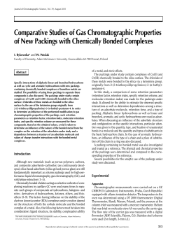 Comparative Studies of Gas Chromatographic Properties of New