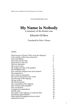 My Name is Nobody - Essay and science