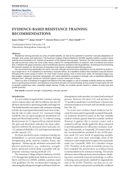 evidence-based resistance training