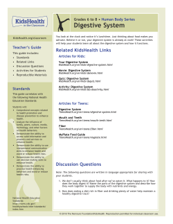 Grades 6 to 8 &bull; Digestive System