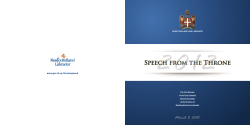 SPEEch FROM thE ThRONE - Government of Newfoundland and