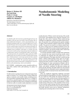 Nonholonomic Modeling of Needle Steering