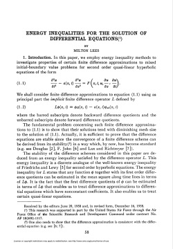energy inequalities for the solution of differential equations