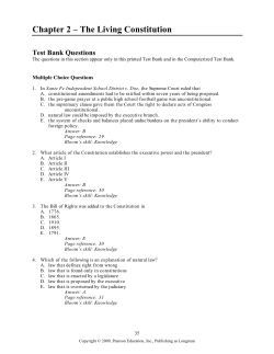 Chapter 2 &ndash; The Living Constitution