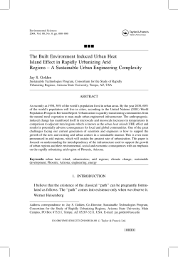 The Built Environment Induced Urban Heat Island Effect in Rapidly