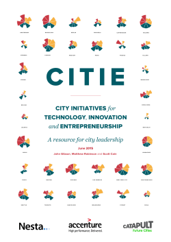 City Initiatives for Technology, Innovation and Entrepreneurship
