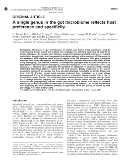 A single genus in the gut microbiome reflects host