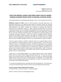 TEACH FOR AMERICA DEPLOYS LARGEST