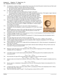 Homework &ndash; Chapter 07 Chemistry 51 Los Angeles Mission College