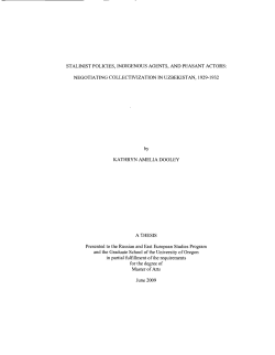 stalinist policies, indigenous agents, and peasant
