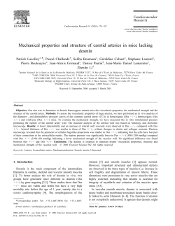 Mechanical properties and structure of carotid arteries in mice