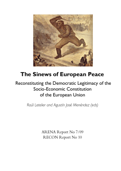 The Sinews of European Peace - Archivio della ricerca della Scuola