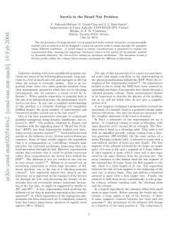 Inertia and Air Drag in the Brazil Nut Problem