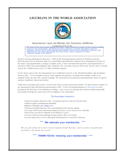 Membership Form - Associazione Liguri Nel Mondo– San Francisco