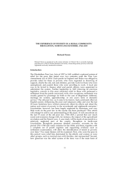 THE EXPERIENCE OF POVERTY IN A RURAL COMMUNITY