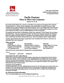 press release for this concert