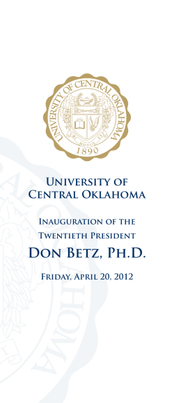 Don Betz, Ph.D. - UCO - The University of Central Oklahoma