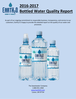 2016-2017 Bottled Water Quality Report