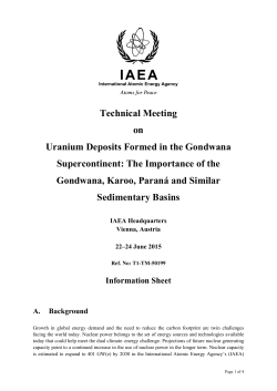 Technical Meeting on Uranium Deposits Formed in the Gondwana