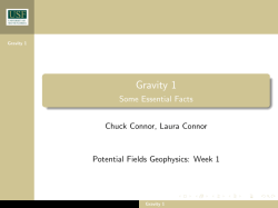 Gravity 1 - Some Essential Facts