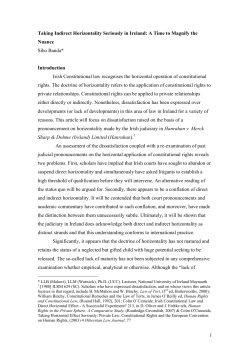 Taking Indirect Horizontality Seriously in Ireland: A Time to Magnify