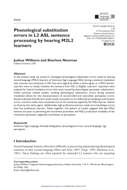 Phonological substitution errors in L2 ASL sentence processing by
